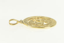 Load image into Gallery viewer, 14K Vintage Pisces Astrology Zodiac Sign Pendant Yellow Gold