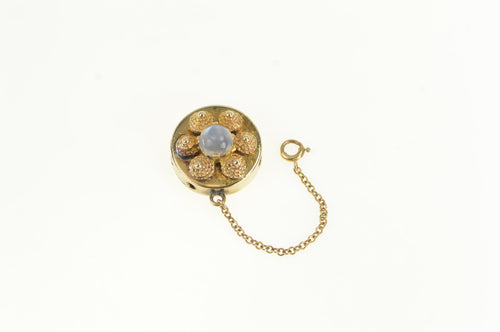 14K Victorian Slide Bracelet Safety Chain Charm/Pendant Yellow Gold