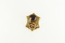 Load image into Gallery viewer, 14K Victorian Garnet Snake Slide Bracelet Charm/Pendant Yellow Gold