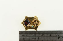 Load image into Gallery viewer, 14K Victorian Garnet Snake Slide Bracelet Charm/Pendant Yellow Gold