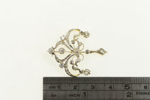 Load image into Gallery viewer, 14K 0.25 Ctw Diamond Victorian Ornate Scroll Pendant White Gold