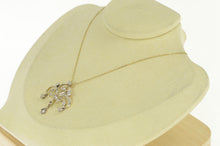 Load image into Gallery viewer, 14K 0.25 Ctw Diamond Victorian Ornate Scroll Pendant White Gold