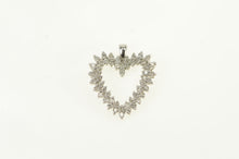 Load image into Gallery viewer, 14K 0.78 Ctw Diamond Vintage Heart Love Pendant White Gold