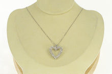 Load image into Gallery viewer, 14K 0.78 Ctw Diamond Vintage Heart Love Pendant White Gold