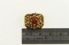Load image into Gallery viewer, 14K Oval Agate Ornate Swirl Slide Bracelet Charm/Pendant Yellow Gold