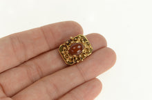 Load image into Gallery viewer, 14K Oval Agate Ornate Swirl Slide Bracelet Charm/Pendant Yellow Gold