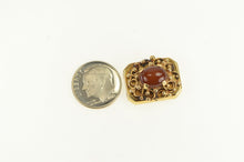 Load image into Gallery viewer, 14K Oval Agate Ornate Swirl Slide Bracelet Charm/Pendant Yellow Gold