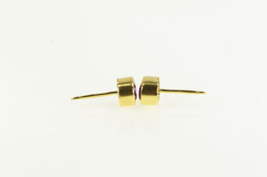 14K Oval Purple Tourmaline Stud Earrings Yellow Gold