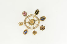 Load image into Gallery viewer, 14K Arts + Crafts Victorian Stick Pin Cluster Pin/Brooch Yellow Gold