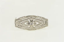 Load image into Gallery viewer, 14K Elaborate Art Deco Diamond Filigree Pin/Brooch White Gold