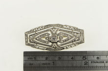 Load image into Gallery viewer, 14K Elaborate Art Deco Diamond Filigree Pin/Brooch White Gold