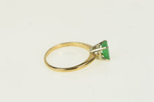 Load image into Gallery viewer, 14K Natural Emerald Solitaire Engagement Ring Yellow Gold