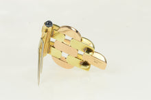 Load image into Gallery viewer, 14K 1940&#39;s Cartier Sapphire Pyramid Clip Pin/Brooch Rose Gold