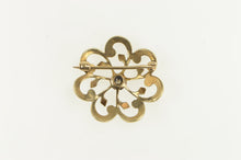 Load image into Gallery viewer, 10K Victorian Diamond Seed Pearl Ornate Pin/Brooch Yellow Gold