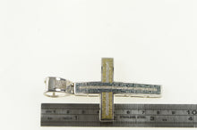 Load image into Gallery viewer, Sterling Silver Pave Diamond Encrusted Cross Pendant