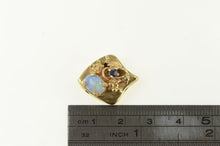 Load image into Gallery viewer, 14K Opal Sapphire Floral Slide Bracelet Charm/Pendant Yellow Gold