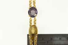 Load image into Gallery viewer, 18K Ornate 1960&#39;s Gemstone Cabochon Bracelet 7.75&quot; Yellow Gold