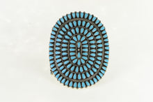 Load image into Gallery viewer, Sterling Silver Southwestern Oval Turquoise Cuff Bracelet 7.25&quot;