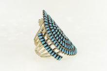 Load image into Gallery viewer, Sterling Silver Southwestern Oval Turquoise Cuff Bracelet 7.25&quot;