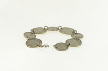 Load image into Gallery viewer, Sterling Silver 1944 D 10 20 Centavo Philippines Coin Bracelet 6.75&quot;