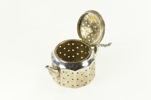 Sterling Silver 3D Tea Pot Tea Infuser Kettle Amcraft