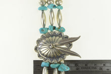 Load image into Gallery viewer, Sterling Silver Vintage Turquoise Southwestern Collar Necklace 14.75&quot;
