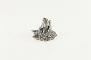 Sterling Silver 3D Dog Wolf Head Game Piece Pet