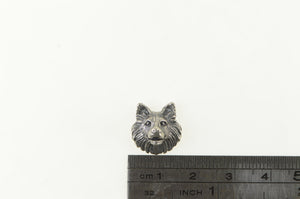 Sterling Silver 3D Dog Wolf Head Game Piece Pet
