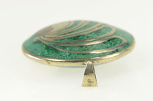 Load image into Gallery viewer, Sterling Silver Peruvian Turquoise Chip Inlay Domed Pendant