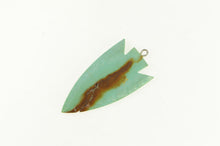 Load image into Gallery viewer, Sterling Silver Carved Turquoise Arrowhead Vintage Charm/Pendant