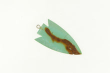 Load image into Gallery viewer, Sterling Silver Carved Turquoise Arrowhead Vintage Charm/Pendant