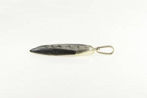 Sterling Silver Authentic Orthoceras Cephalopod Fossil Pendant