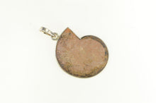 Load image into Gallery viewer, Sterling Silver Ammolite Fossil Shell Ornate Medallion Pendant