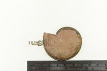 Load image into Gallery viewer, Sterling Silver Ammolite Fossil Shell Ornate Medallion Pendant
