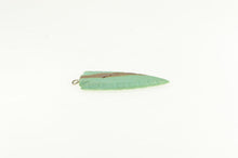 Load image into Gallery viewer, Sterling Silver Turquoise Carved Arrowhead Vintage Pendant