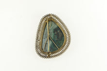 Load image into Gallery viewer, Sterling Silver Chrysocolla Vintage Southwestern Oval Pin/Brooch