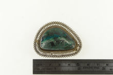 Load image into Gallery viewer, Sterling Silver Chrysocolla Vintage Southwestern Oval Pin/Brooch