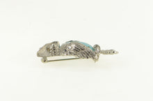 Load image into Gallery viewer, Sterling Silver Beau Vintage Turquoise Owl Wisdom Pin/Brooch