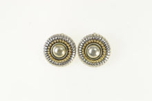 Load image into Gallery viewer, Sterling Silver Flli Menegatti 14k Gold Round Clip Earrings