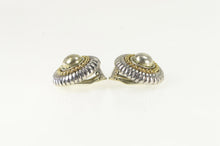 Load image into Gallery viewer, Sterling Silver Flli Menegatti 14k Gold Round Clip Earrings