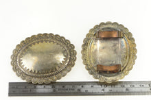 Load image into Gallery viewer, Sterling Silver Southwestern Stamped Oval Belt Loop