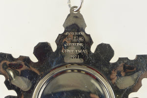 Sterling Silver 1971 Gorham Christmas Snow Flake Ornament