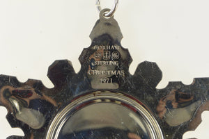 Sterling Silver 1971 Gorham Christmas Snow Flake Ornament