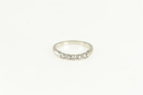 Platinum 0.35 Ctw Diamond Classic Wedding Band Ring