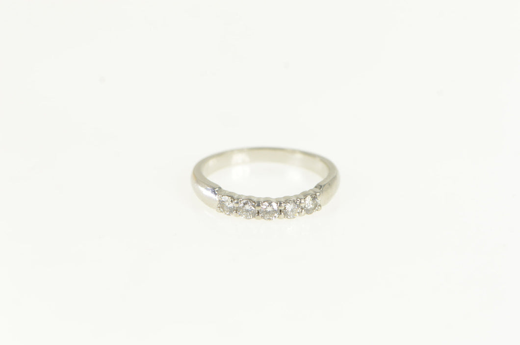 Platinum 0.35 Ctw Diamond Classic Wedding Band Ring