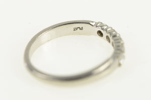 Platinum 0.35 Ctw Diamond Classic Wedding Band Ring