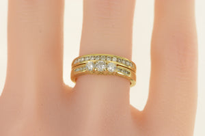 14K 0.50 Ctw Diamond Engagement Bridal Set Ring Yellow Gold