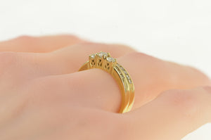 14K 0.50 Ctw Diamond Engagement Bridal Set Ring Yellow Gold