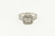 Load image into Gallery viewer, 14K 1.00 Ctw Diamond Cluster Engagement Ring White Gold