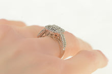 Load image into Gallery viewer, 14K 1.00 Ctw Diamond Cluster Engagement Ring White Gold